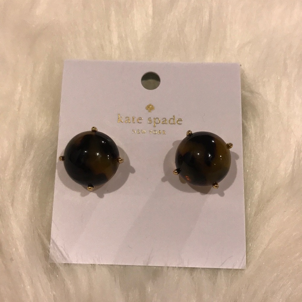 Kate Spade tortoiseshell round stud earrings ♠️